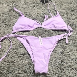 Lavender triangle bikini